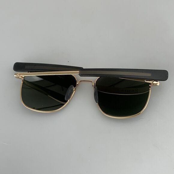 Sungait Sunglasses mod. A285 Gold Aviator Shades Green Lenses Polarized - Picture 8 of 11